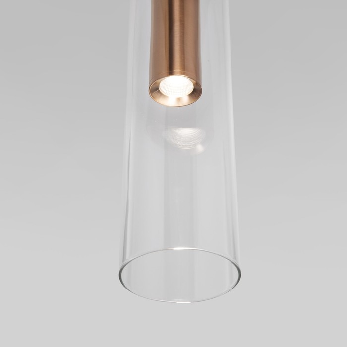 Светильник подвесной Eurosvet Swan 50254/1 LED, 5 Вт, 4000К, 355Лм, 360х60 мм, цвет латунь - фото 1906737258