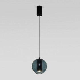Светильник подвесной Eurosvet Cobble 50258/1 LED, 6 Вт, 4000К, 429Лм, 150х150 мм, цвет чёрный, бирюзовый
