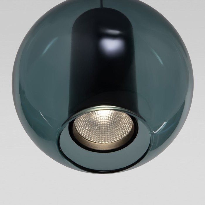 Светильник подвесной Eurosvet Cobble 50258/1 LED, 6 Вт, 4000К, 429Лм, 150х150 мм, цвет чёрный, бирюзовый - фото 1906737277