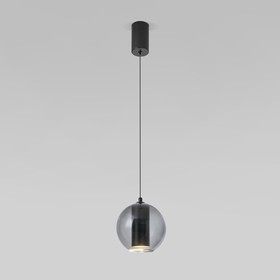 Светильник подвесной Eurosvet Cobble 50258/1 LED, 6 Вт, 4000К, 429Лм, 150х150 мм, цвет чёрный, дымчатый