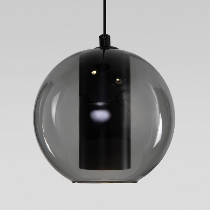 Светильник подвесной Eurosvet Cobble 50258/1 LED, 6 Вт, 4000К, 429Лм, 150х150 мм, цвет чёрный, дымчатый - фото 1906737280