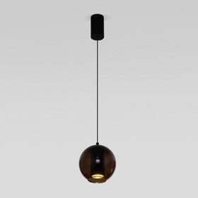 Светильник подвесной Eurosvet Cobble 50258/1 LED, 6 Вт, 4000К, 429Лм, 150х150 мм, цвет чёрный, шоколад