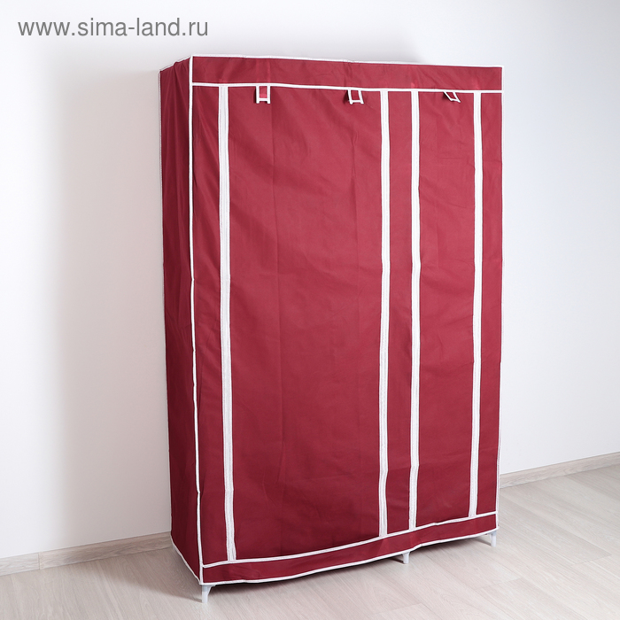 Шкаф для одежды, 108×43×172 см, цвет бордовый - Фото 1