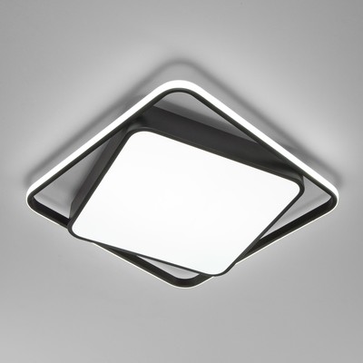 Светильник потолочный Eurosvet Jeremy 90252/1, LED, 144 Вт, 3300/4200/6500К, 7056Лм, 500х500х60 мм, пульт ДУ, цвет чёрный