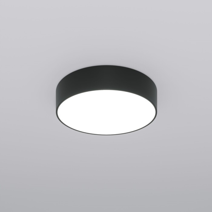 Светильник потолочный Eurosvet Entire 90318/1, LED, 50 Вт, 3300/4200/6500К, 3110Лм, 400х400х80 мм, пульт ДУ, цвет чёрный - Фото 1