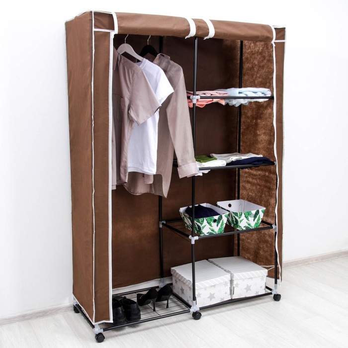 Шкаф для одежды, 117×44×171 см, цвет коричневый - Фото 1
