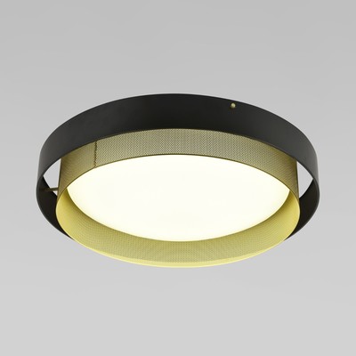 Светильник потолочный Eurosvet Imperio 90287/1, LED, 50 Вт, 3300/4200/6500К, 3470Лм, 635х635х120 мм, цвет золото, чёрный