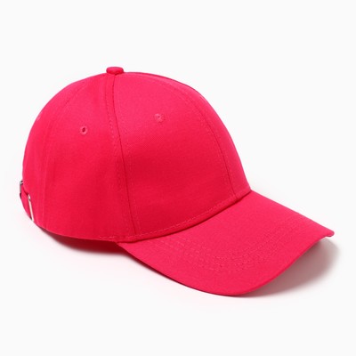 Кепка однотонная MINAKU, фуксия, размер 58, хлопок 100%