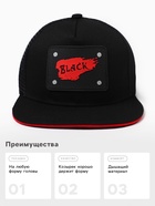 Бейсболка мужская с нашивкой MINAKU, размер 56-58, чёрная - Фото 2