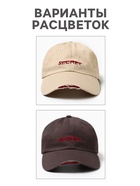 Бейсболка мужская MINAKU, размер 56-58, 100% хлопок, бежевая - Фото 3