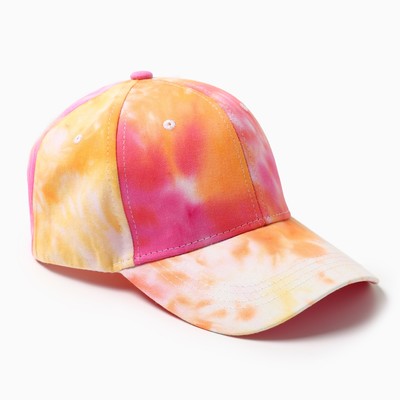 Кепка женская MINAKU Tie-dye, жёлтая, розовая, размер 54-56