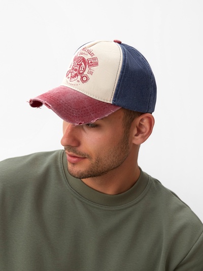 Кепка мужская MINAKU Motorcycler, размер 56-58, 100% хлопок, синяя