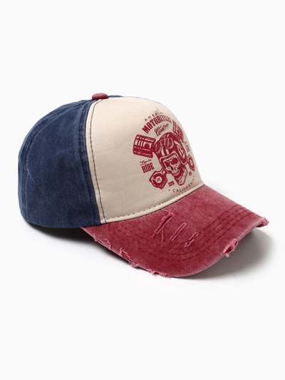 Кепка мужская MINAKU Motorcycler, размер 56-58, 100% хлопок, синяя