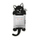 Декор настенный, наклейка на выключатель "Кот", 14 х 10 см, набор 3 шт - фото 24101490