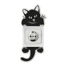 Декор настенный, наклейка на выключатель "Кот", 14 х 10 см, набор 3 шт - фото 24101491