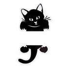 Декор настенный, наклейка на выключатель "Кот", 14 х 10 см, набор 3 шт - фото 24101492