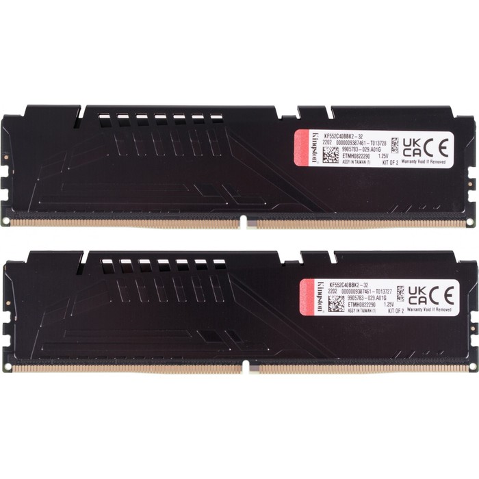 Память DDR5 2x16GB 5200MHz Kingston KF552C40BBK2-32 Fury Beast RTL Gaming PC5-41600 CL40 DI   102936 - фото 51564908