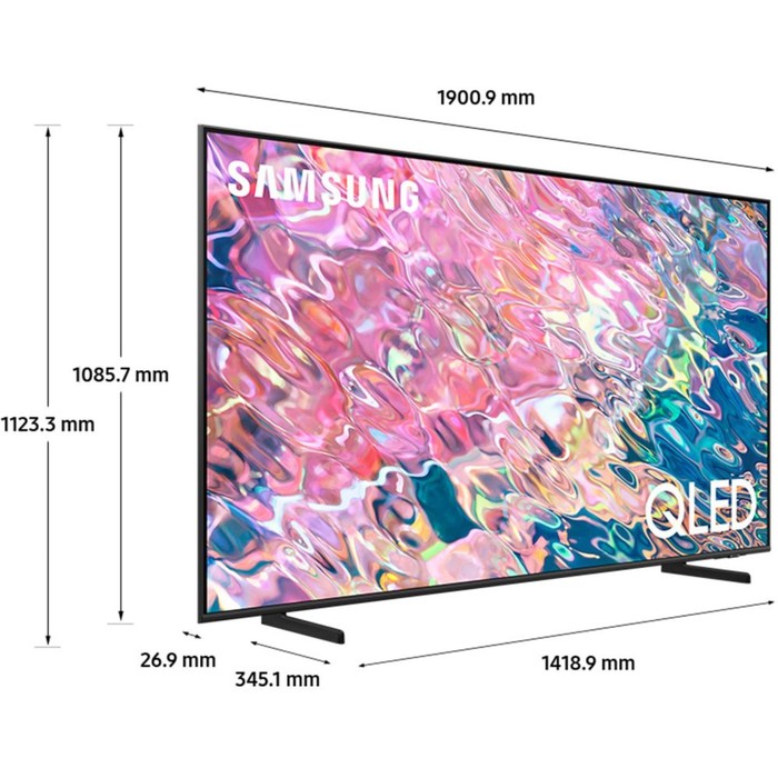 Телевизор QLED Samsung 85" QE85Q60BAUXCE Q черный 4K Ultra HD 60Hz DVB-T2 DVB-C DVB-S2 USB   1029545 - фото 51564931