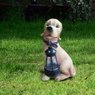 Светильник садовый "Собака" 31х29.2х11.4 тепл. бел. на солнечн. батарее аккум. AA NI-MH - фото 301425504
