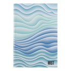 Бизнес-блокнот А5, 96 листов в клетку "Mist" голубой, твёрдая обложка, матовая ламинация, выборочный лак, блок 65 г/м2 - фото 110305143
