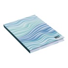 Бизнес-блокнот А5, 96 листов в клетку "Mist" голубой, твёрдая обложка, матовая ламинация, выборочный лак, блок 65 г/м2 - фото 24323802