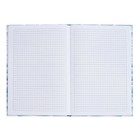 Бизнес-блокнот А5, 96 листов в клетку "Mist" голубой, твёрдая обложка, матовая ламинация, выборочный лак, блок 65 г/м2 - фото 24323803