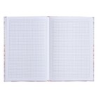 Бизнес-блокнот А5, 96 листов в клетку "Mist" розовый, твёрдая обложка, матовая ламинация, выборочный лак, блок 65 г/м2 - фото 24323805