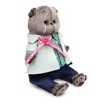 Мягкая игрушка «Басик», в твидовом пиджаке с розой, 25 см - Фото 2