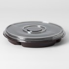 Крышка одноразовая для менажницы, пластик, d=26 см, круглая, прозрачная - Фото 3