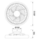 Люстра-вентилятор Mantra Turbo, LED, 4100 - 5700Лм, 2700-5000К, 180 мм, цвет белый - Фото 3