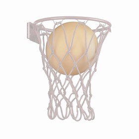 Светильник настенный Mantra Basketball, E27, 1х20Вт, 320х300х370 мм, цвет матовый белый