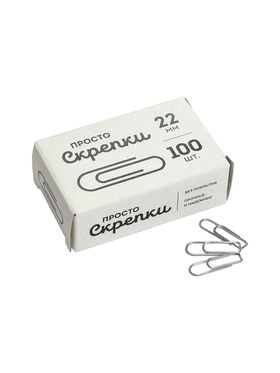Скрепки канцелярские GLOBUS, 22 мм, 100 шт., без покрытия (комплект 10 шт)