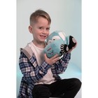 Мягкая игрушка Трактор, цвет голубой - фото 24096927