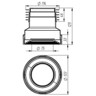 Манжета для унитаза Aquant,  d= 110 мм, прямая, жёсткая, L=125 мм - фото 24391721