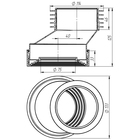 Манжета для унитаза Aquant,  d= 110 мм, эксцентрическая, жёсткая, L=125 мм, смещение 40 мм - фото 24391722