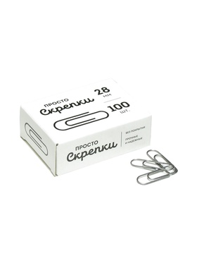Скрепки канцелярские GLOBUS, 28 мм, 100 шт., без покрытия (комплект 10 шт)