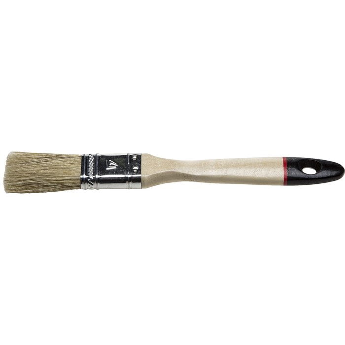 Кисть плоская STAYER UNIVERSAL-EURO 0102-020, натуральная щетина, деревянная ручка, 20 мм - Фото 1