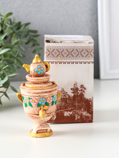 Фигурка гипс «Самовар», 12×6×6.5 см