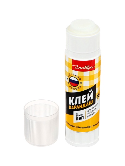 Клей-карандаш, PVA GLOBUS, 35 г