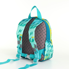 Рюкзак детский на молнии, наружный карман, цвет зелёный - Фото 2