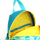 Рюкзак детский на молнии, наружный карман, цвет зелёный - Фото 4