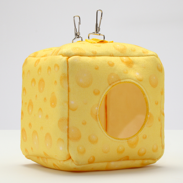 Подвесной домик-кубик "Сыр", 17 х 17 х17 см - Фото 1