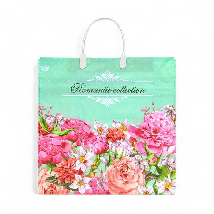 Пакет «Романтическая коллекция», полиэтиленовый с пластиковой ручкой, 34×34 см, 100 мкм - Фото 1