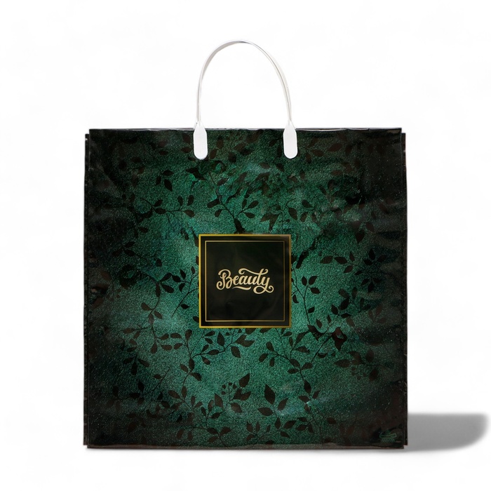 Пакет "Изумруд NEW", полиэтиленовый с пластиковой ручкой, 35х35 см, 100 мкм - Фото 1