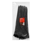 Хомут нейлоновый ТУНДРА krep для стяжки, 7.6х300 мм, черный, в упаковке 100 шт. - фото 24101665