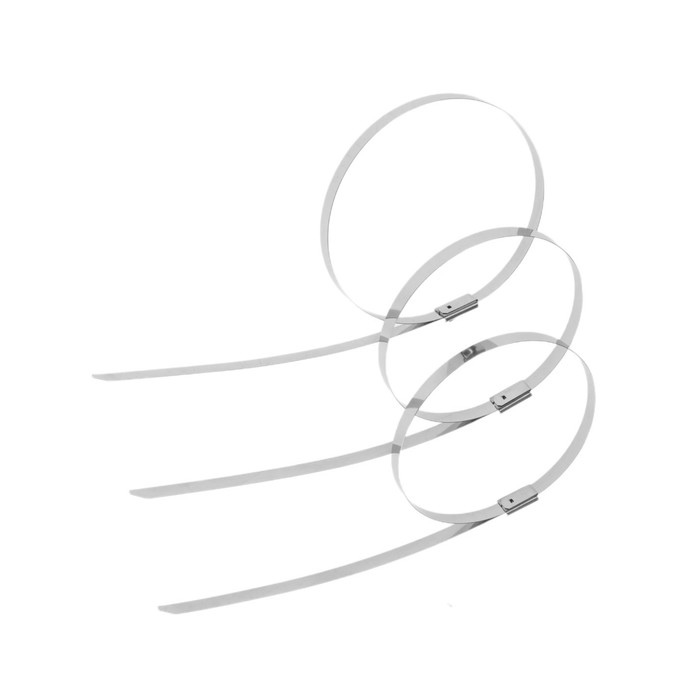 Стяжки из нержавеющей стали ТУНДРА, 4.6×300 мм, 100 шт. - Фото 1