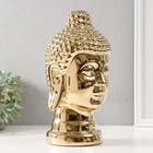 Сувенир керамика "Голова Будды" золото 15х15х29 см - Фото 2