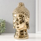 Сувенир керамика "Голова Будды" золото 15х15х29 см - Фото 4