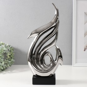 Сувенир керамика "Абстракция. Морские стрелы" серебро 7,5х18,5х41 см