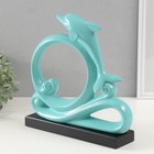 Сувенир керамика "Дельфин на волнах" бирюзовый 7,5х27,5х27 см - Фото 2